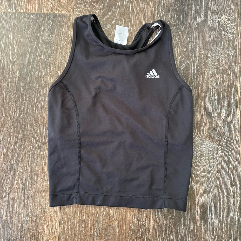 adidas Black Racerback Athletic Tank Top